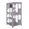 VEVOR Cat House Outdoor, 3-Tier Large Catio, Cat Enclosure with 360° Rotating Casters, 2 Platforms, A Resting Box and Large Front Door