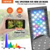 VEVOR Aquarium Light, 10W Full Spectrum Fish Tank Light with 5 Levels Adjustable Brightness, Adjustable Timer and Power-Off Memory