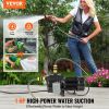 VEVOR 1HP Premium Cast Iron Shallow Well Jet Water Pump, 115 Volt, 17.6 GPM 164 FT Maximum Head Irrigation Water Pump