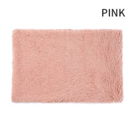 Dog Bed And Extra Matching Cover Sheet Dog Crate Pad Ultra Soft Dog Bed Mat Washable Pet Kennel Bed With Non-Slip Bottom Fluffy Plush Sleeping Mat For (Color: Pink, size: M)